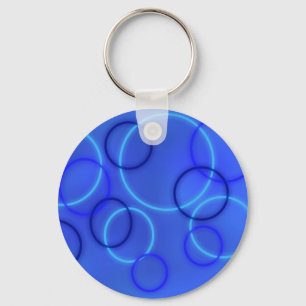 Llavero azul de neón de la burbuja