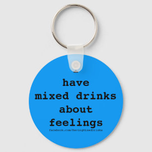 Llavero Azul del logotipo de las bebidas mezcladas