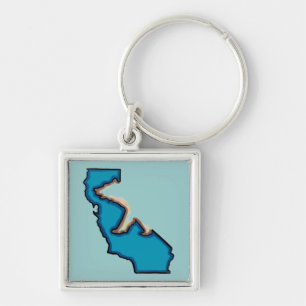 Llavero azul del símbolo de estado de California