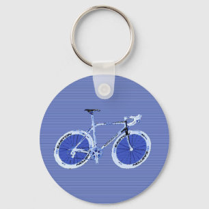 llavero azul grande de la bici
