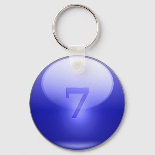 Llavero Azul Lucky 7 (Anverso)