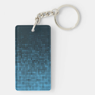 Llavero Azul, moderno, retro, fresco, moderno patrón de pu