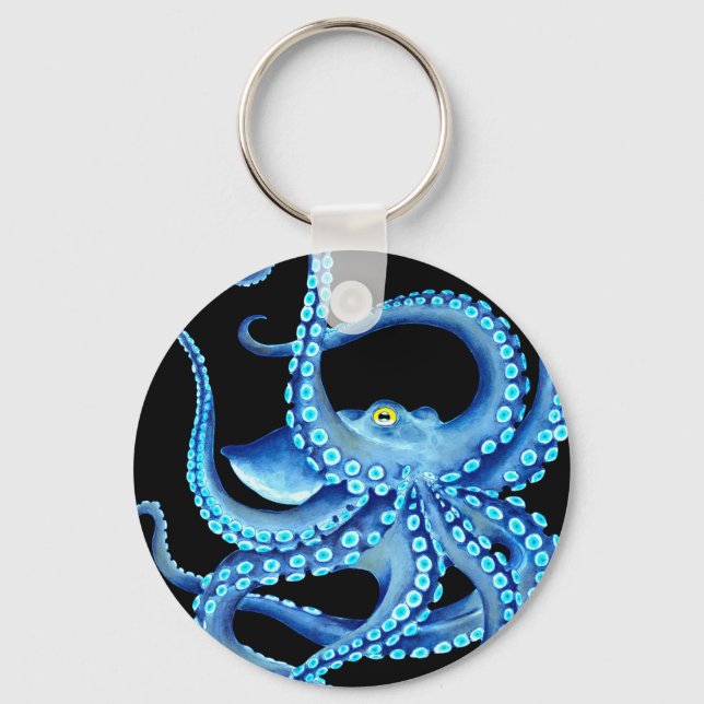 Llavero Azul Octopus Black (Anverso)