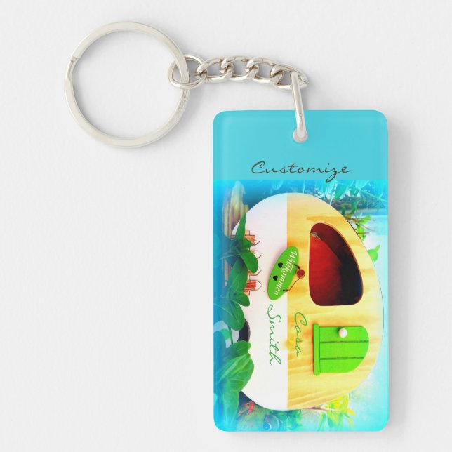 Llavero Azul retro modificado para requisitos particulares (Frente)