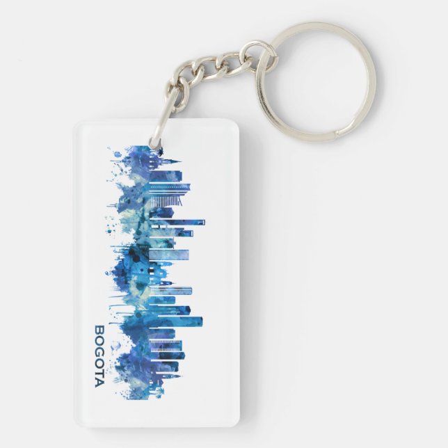 Llavero Azul Skyline de Bogotá (Atrás)