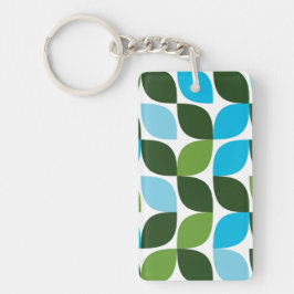 Llavero Azul, verde, fresco, moderno y natural abstracto