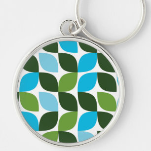 Llavero Azul, verde, fresco, moderno y natural abstracto