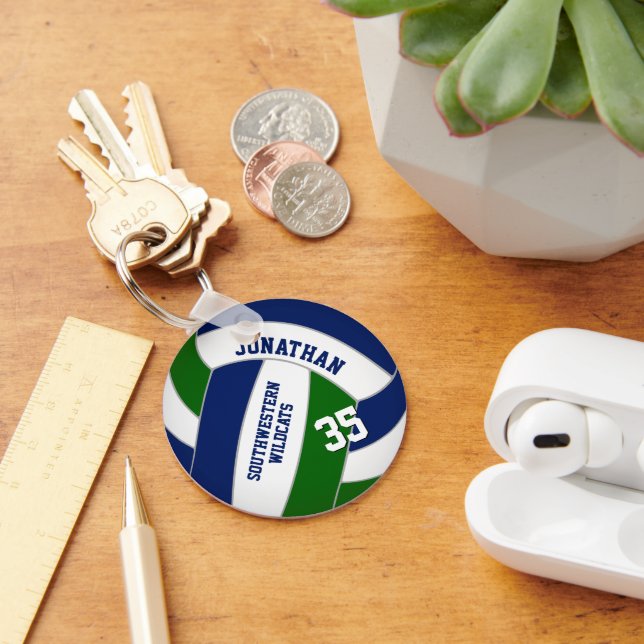 Llavero azul verde personalizado regalos deportivos de vol (Escritorio )