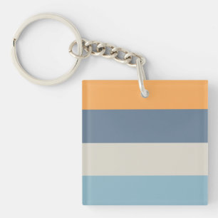 Llavero Azul y Naranja a rayas
