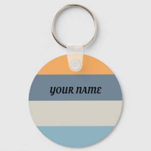 Llavero Azul y Naranja a rayas