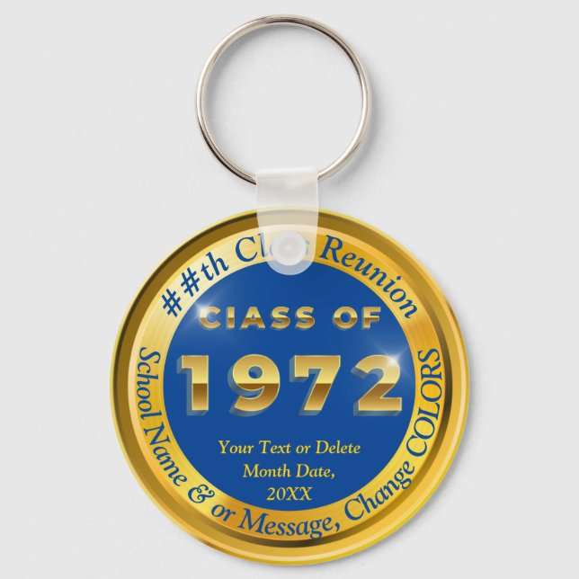 Llavero Azul y Oro, clase de 1972, clases de favores sindi (Anverso)