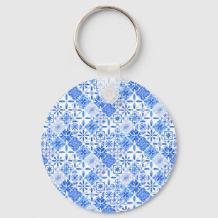 Llavero Azulejo estampado azul y blanco Azulego Lifesty