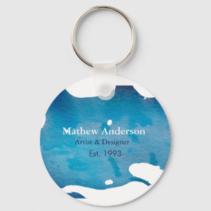 Llavero Azules rústicos de color azul textura de jeans aña