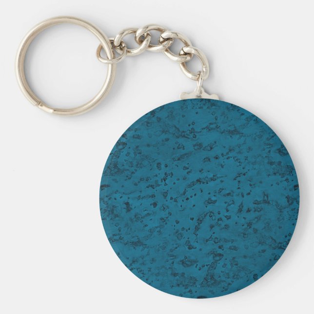 Llavero Azure Blue Cork Look Wood Grain (Frente)