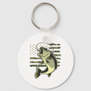Llavero B Pesca De Peces Usa Bandera Americana Camuflaje P