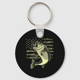 Llavero B Pesca Pescador De Camuflaje De Bandera Estadouni