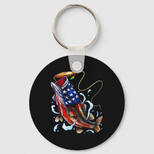 Llavero B Pesca Pez Bandera Americana Papá Padre Cuatro De