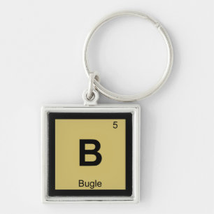 Llavero B - Símbolo de tabla periódica de química de la mú
