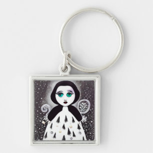 Llavero B&W Surreal Pop Xmas Tree Dress Doll