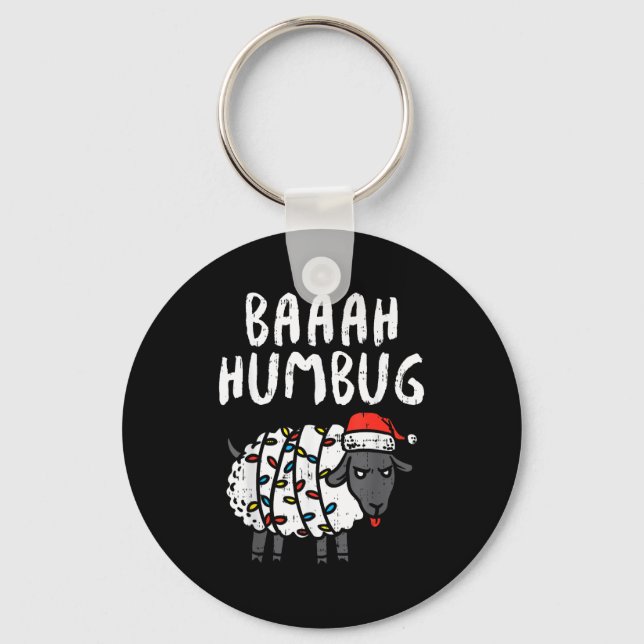 Llavero Baaah Humbug Sheep Xmas Lights Funny Anti Christma (Anverso)