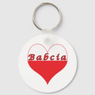 Llavero Babcia Corazón Polaco