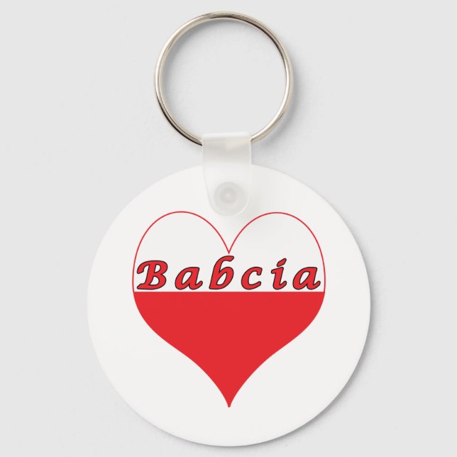 Llavero Babcia Corazón Polaco (Anverso)