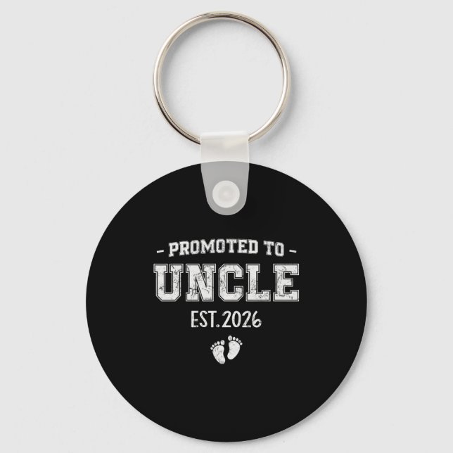 Llavero Baby Announcement For Uncle Promoted To Uncle 2026 (Anverso)