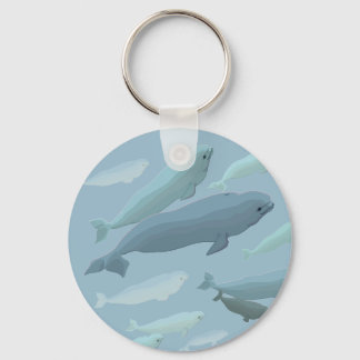 Llavero Baby Beluga Whale Keychain Regalos de arte de ball