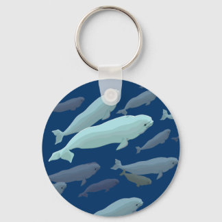 Llavero Baby Beluga Whale Keychain Regalos de arte de ball