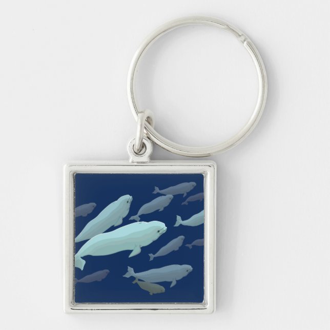Llavero Baby Beluga Whale Keychain Whale Art Gifts (Frente)