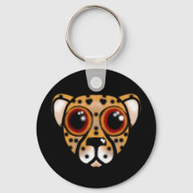 Baby Cheetah Stare Keychain