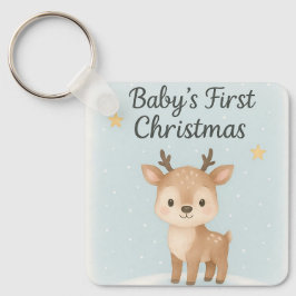 Llavero Baby first christmas reindeer cute tiny festive 