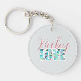 Llavero Baby Love Acrylic Keychain Moderno Baby Shower