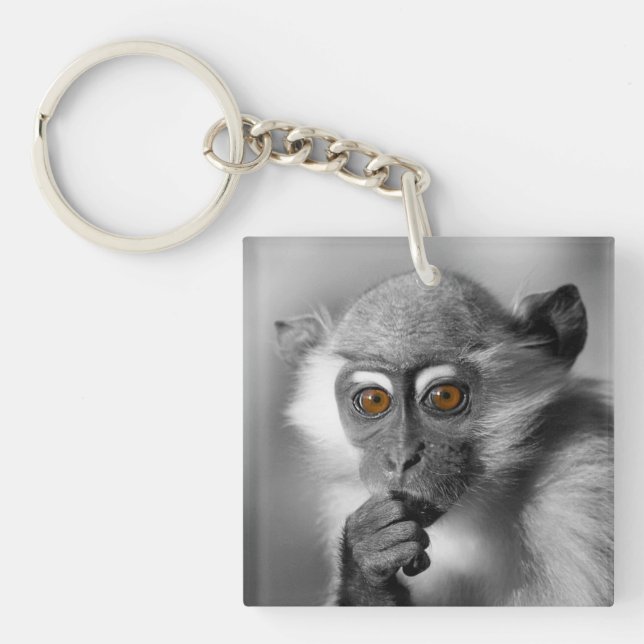 Llavero Baby Mangabey Monkey (Frente)