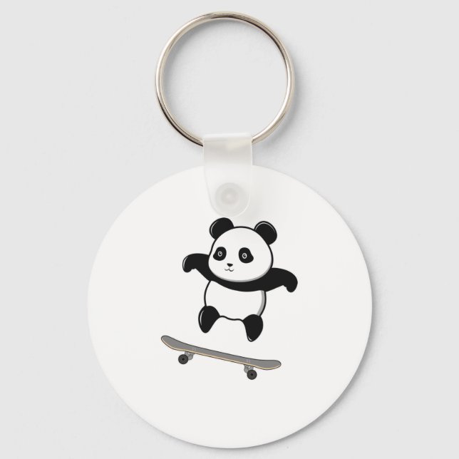 Llavero Baby Panda Skateboard (Anverso)