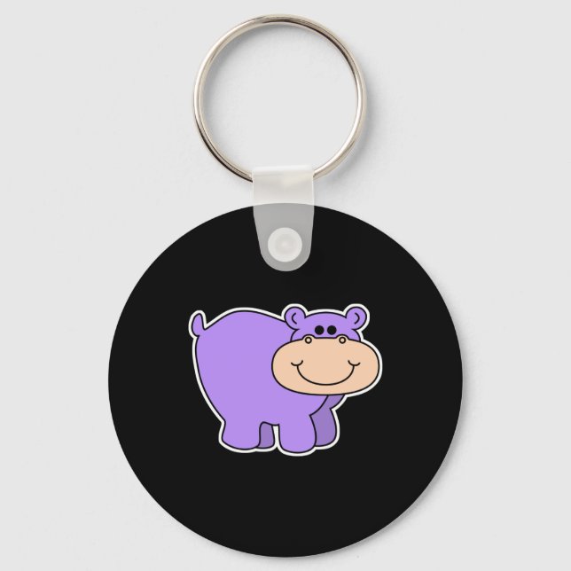 Llavero baby purple hippo (Anverso)