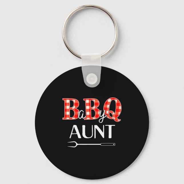 Llavero Baby Shower Aunt Bbq Party Cute Matching Family  (Anverso)