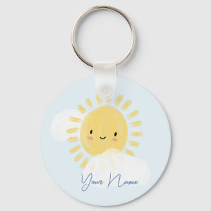 Llavero Baby Shower Sunshine personalizado de primer cumpl