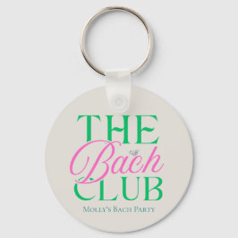Llavero Bach Club Moderna Bachelorette Verde Rosa