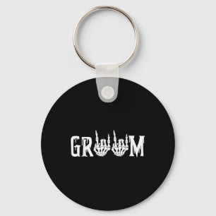 Llavero Bachelo, Boda de Halloween y Groom Skeleton Rock H