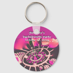 Llavero Bachelorette rosa de Las Vegas