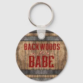 Llavero Backwoods Babe Whiskey Keg Keychain
