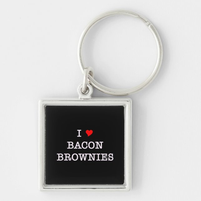 Llavero Bacon I Love Brownies (Frente)