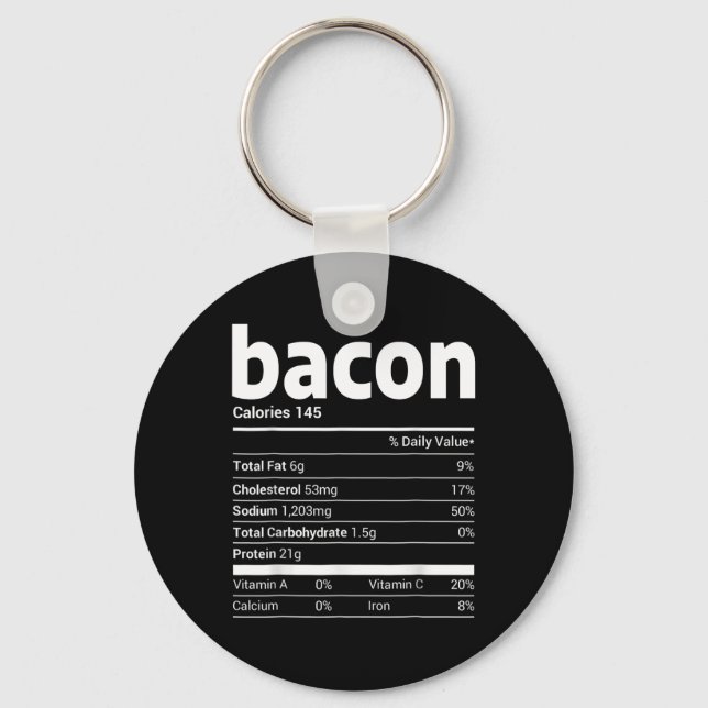 Llavero Bacon Nutrition Facts Family Mating Navidades Co (Anverso)