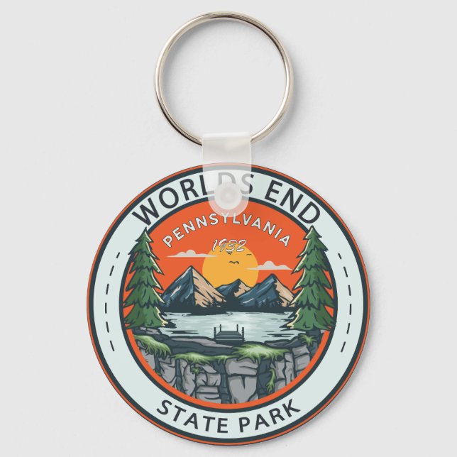 Llavero Badge del World End State Park Pennsylvania (Anverso)