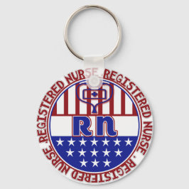 LLAVERO BADGE PATRIÓTICO DE ENFERMERÍA REGISTRADA DE RN