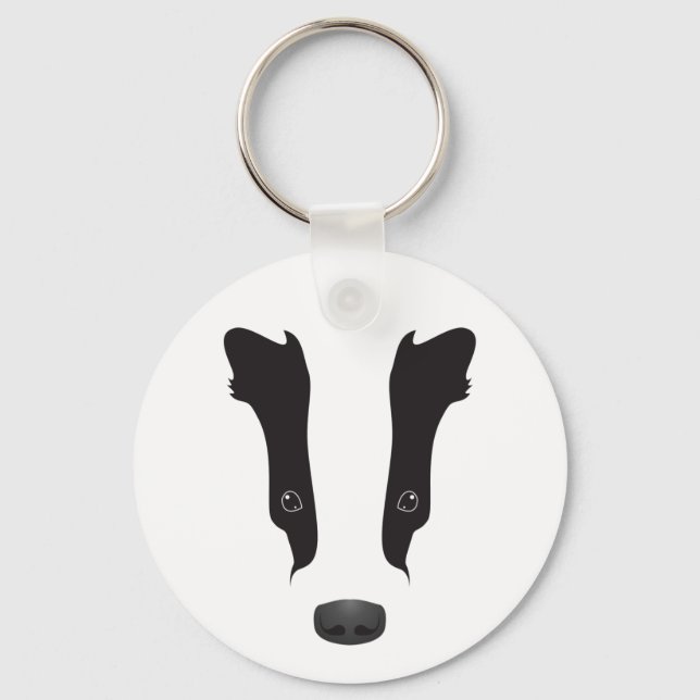 Llavero Badger Face Silhouette (Anverso)