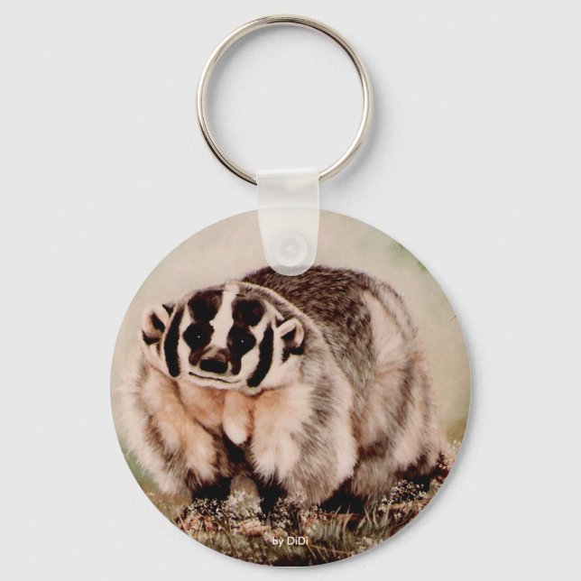 Llavero Badger, pintura de DiDi (Anverso)