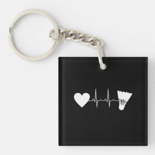 Llavero Badminton Ball Heartbeat