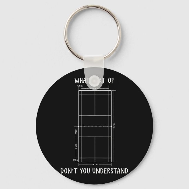Llavero Badminton Court Dimensions Funny Badminton Player (Anverso)